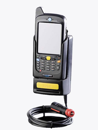 TISPLUS Hardware Zubehör: Fahrzeughalterung für Zebra MC55/65/67 mit eingelegtem Handheld