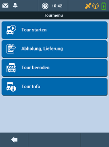TISLOG mobile Enterprise - Software Dialog Tourmenü
