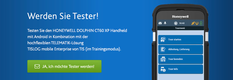 Werden Sie Tester f[r den Honeywell CT60 XP und TISLOG