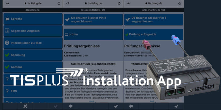 Installation app of TIS GmbH | telematicbox Truck