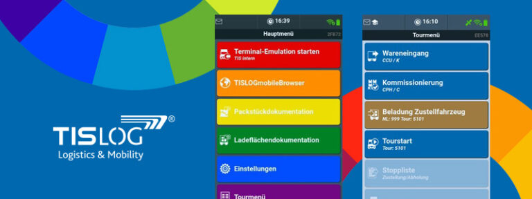 Farbänderungen in der TISLOG App für die Logistik