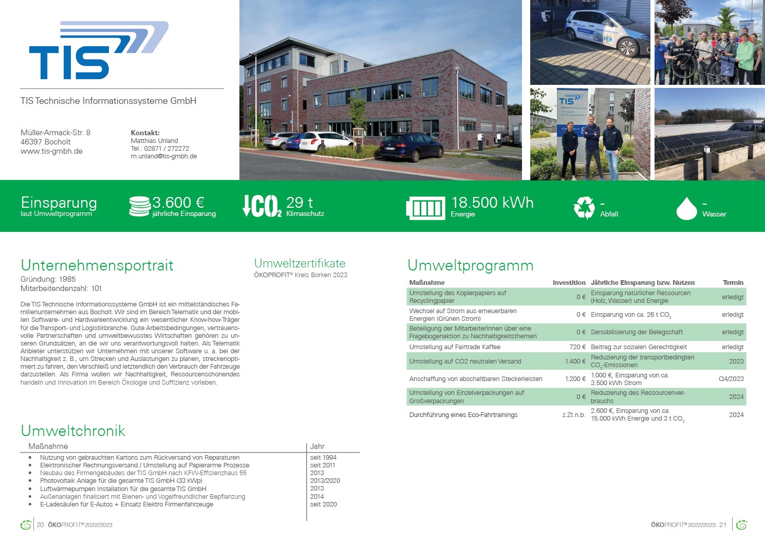 Ökoprofit Maßnahmen | TIS GmbH