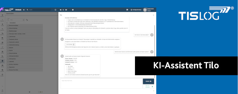 KI-Assistent Tilo in TISLOG Infodesk