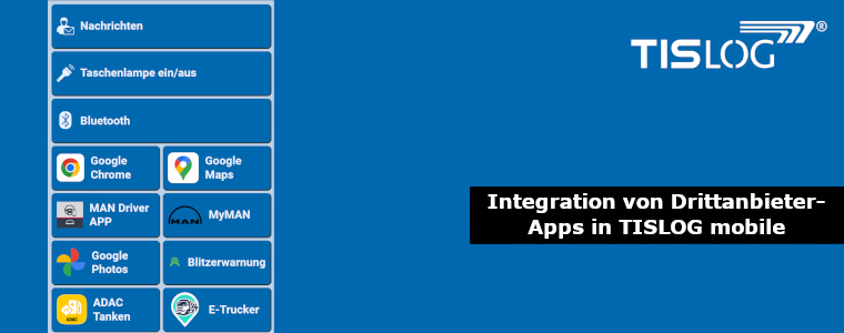 Integration von Drittanbieter-Apps in TISLOG mobile